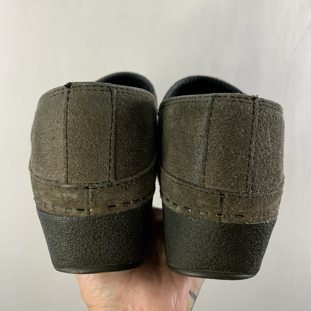 Dansko Womens Ralene Suede Mary Jane Platform Shoes EU 37 US 6.5-7 Olive Artsy - Picture 4 of 13